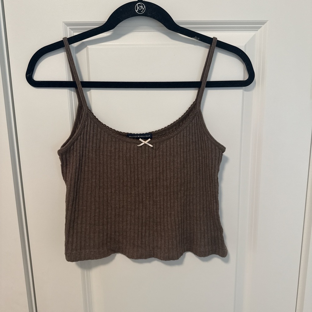 Brandy Melville Brown Ribbed Camisole